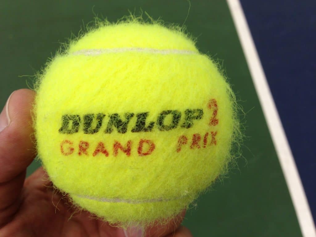 fuzzy on tennis ball